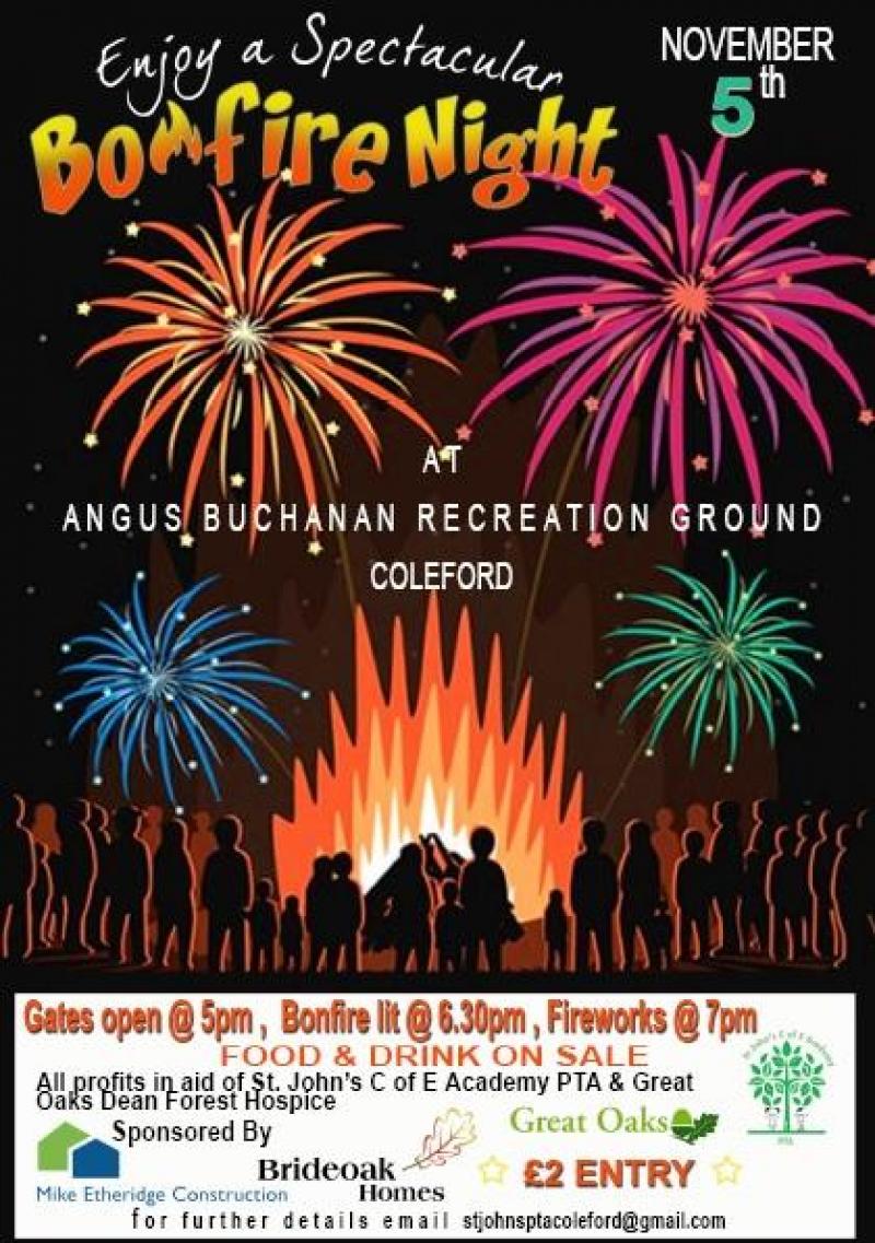 Bonfire Night at the Angus Buchanan Recreation Ground